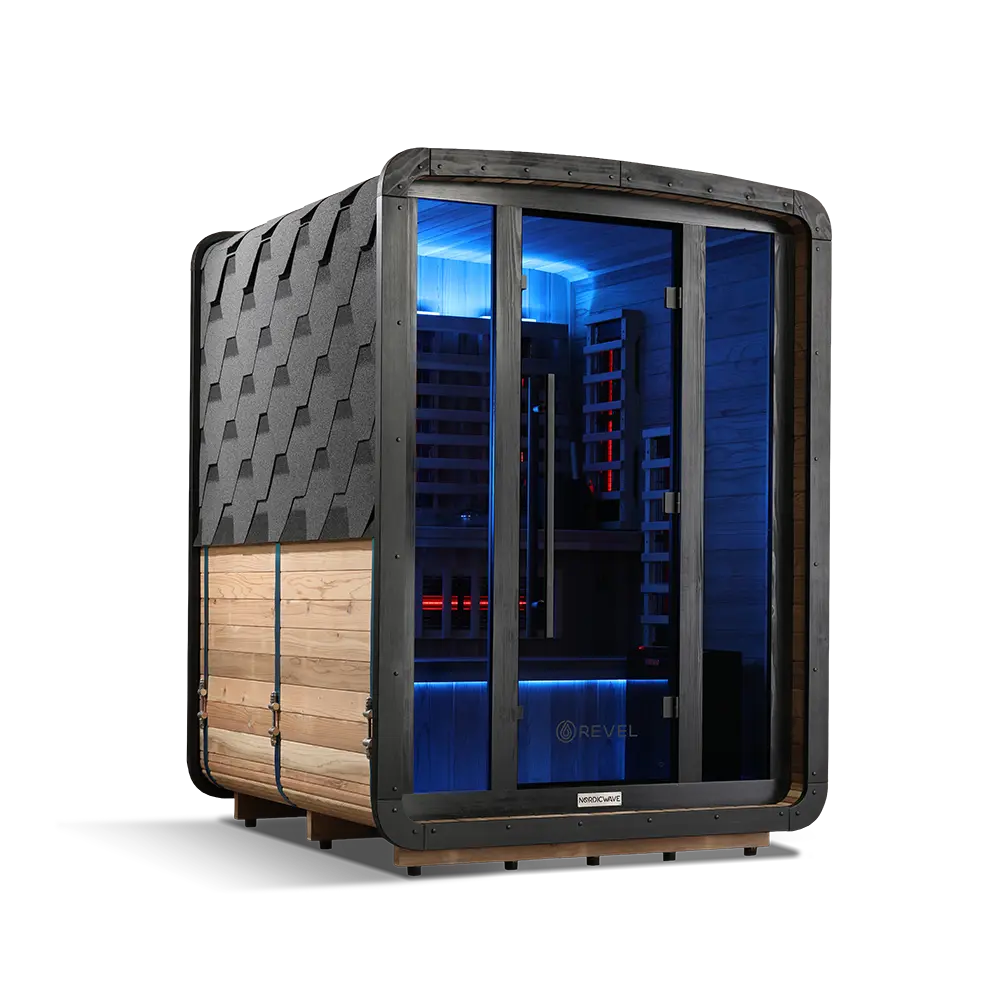 Revel Outdoor NordicWave 3 Person Infrared & Traditional Hybrid Sauna Revel Saunas