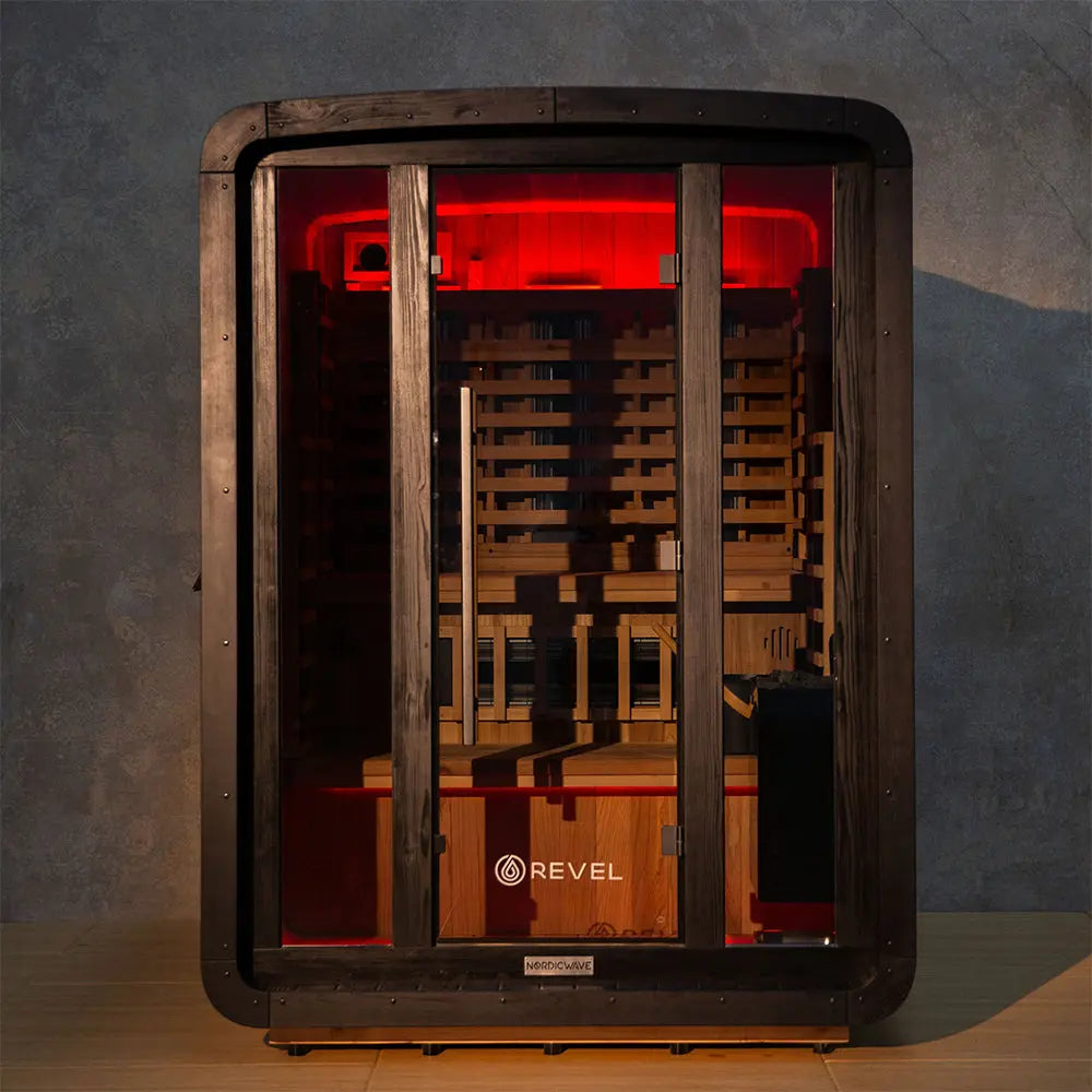 Revel Outdoor NordicWave 3 Person Infrared & Traditional Hybrid Sauna Revel Saunas