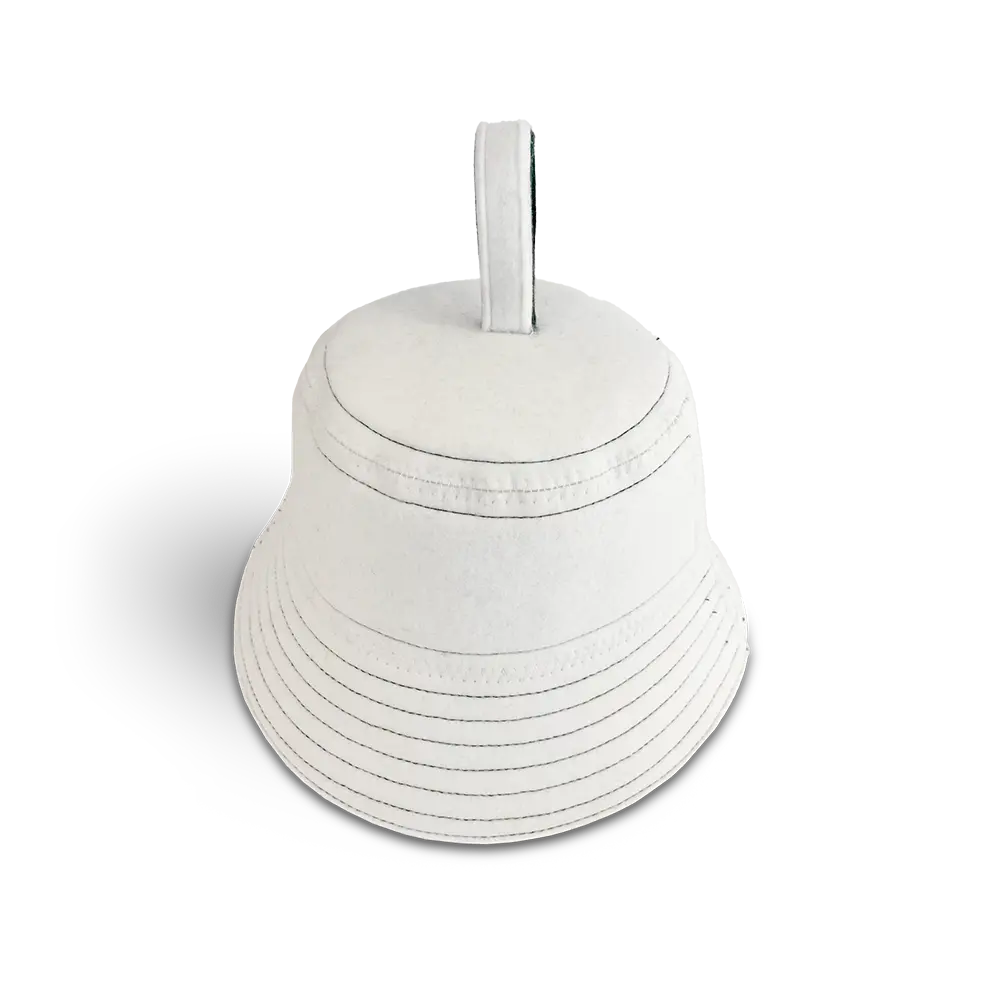 Revel Tuuli - Premium Sauna Hat - 100% Wool Heat Shield - White Revel Saunas