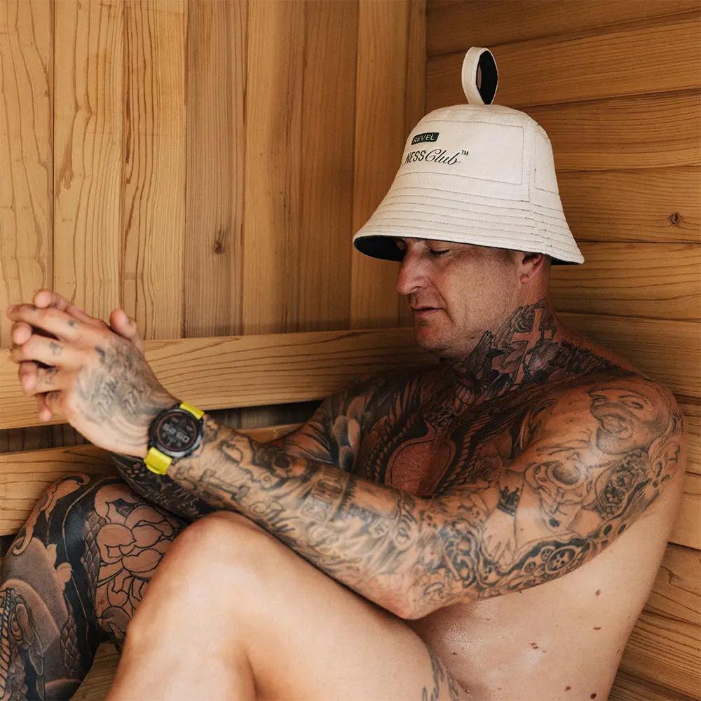 Revel Tuuli - Premium Sauna Hat - 100% Wool Heat Shield - White Revel Saunas