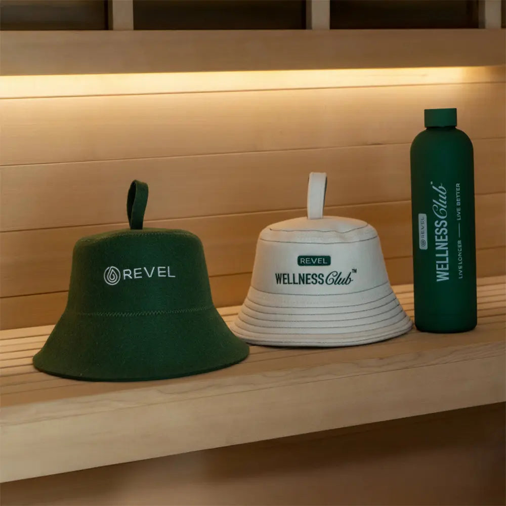 Revel Tuuli - Premium Sauna Hat - 100% Wool Heat Shield - White Revel Saunas