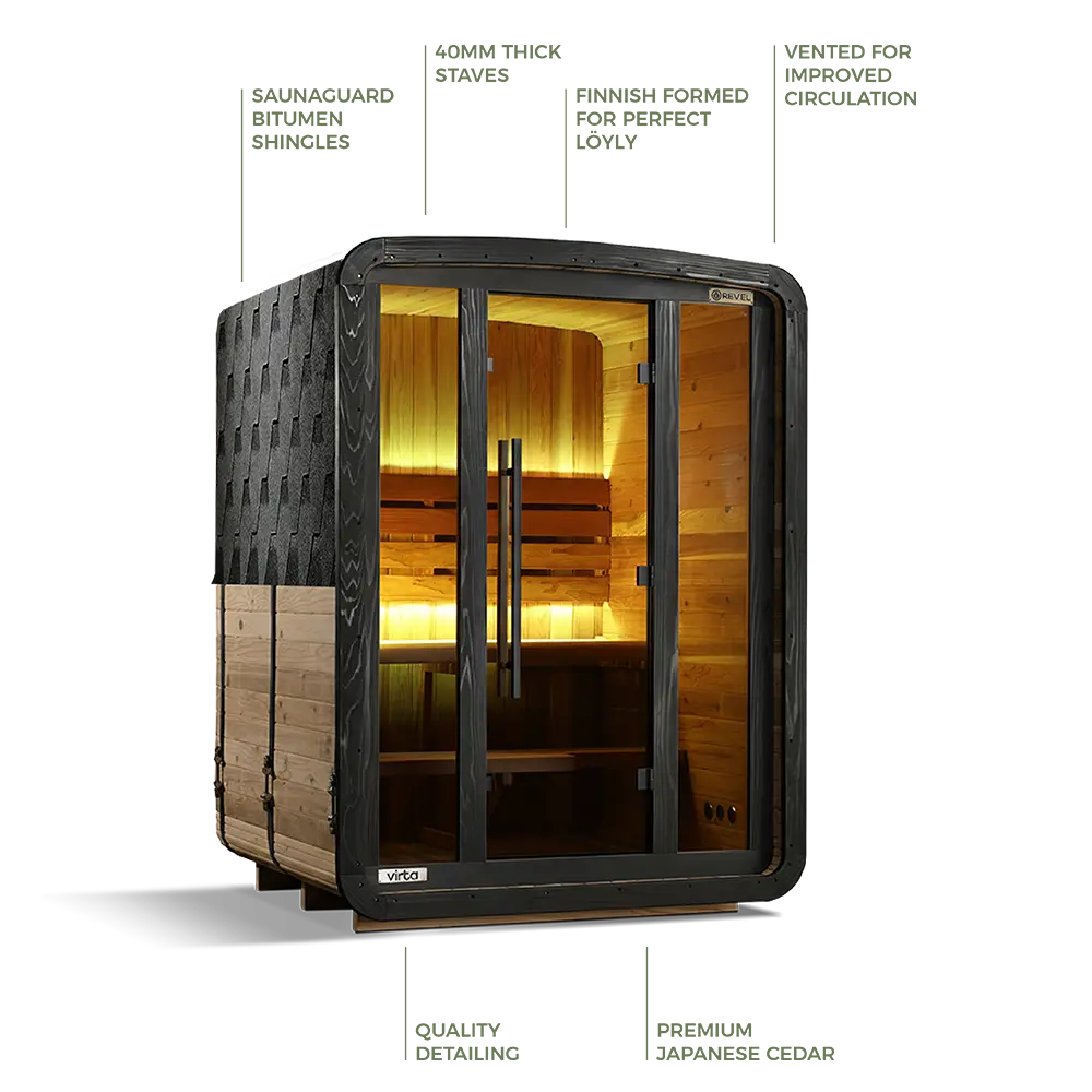Revel Virta 2 Person Traditional Cabin Revel Saunas
