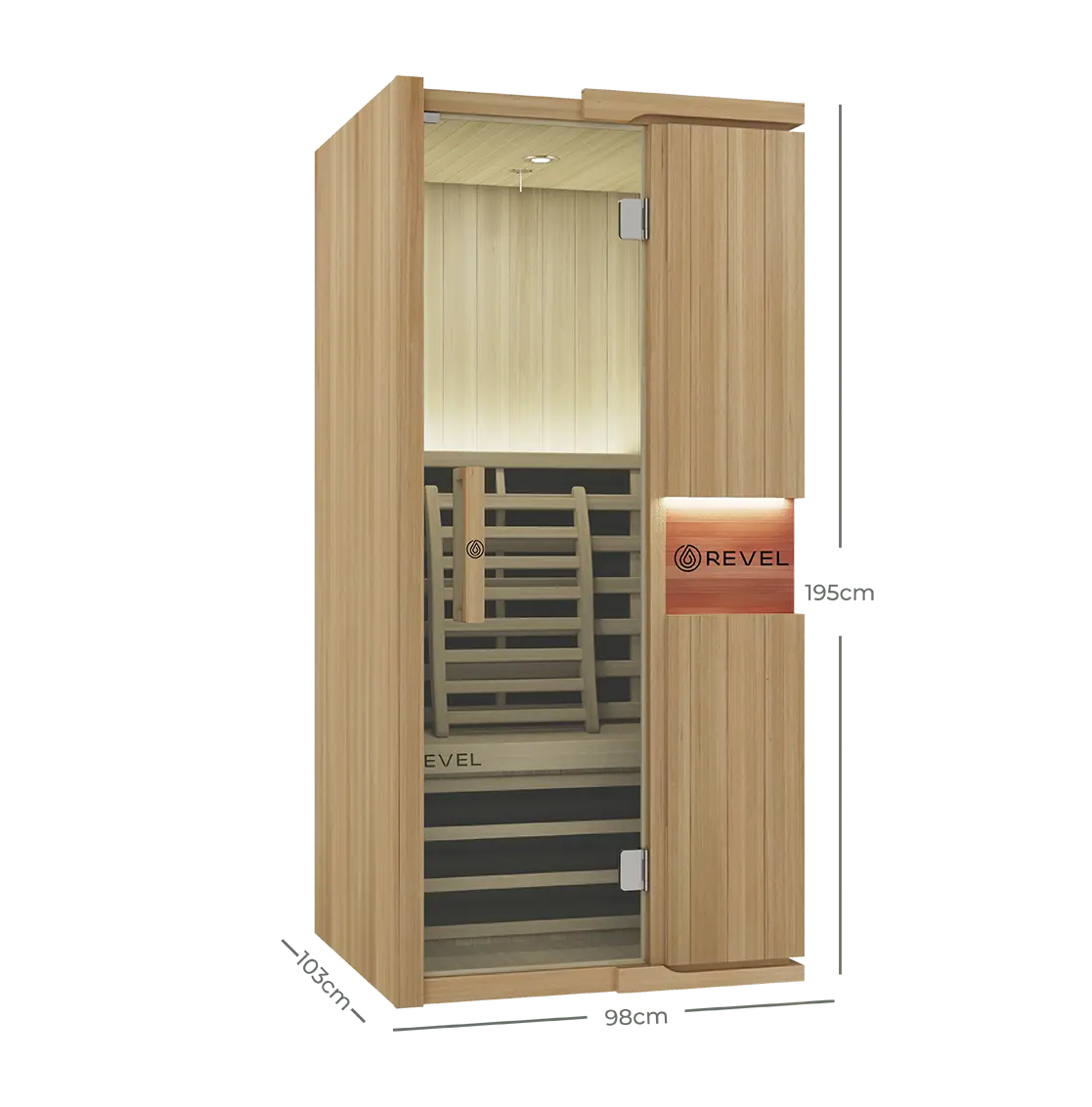 Revel Aura - 1  Person Full Spectrum Infrared Sauna Revel Saunas