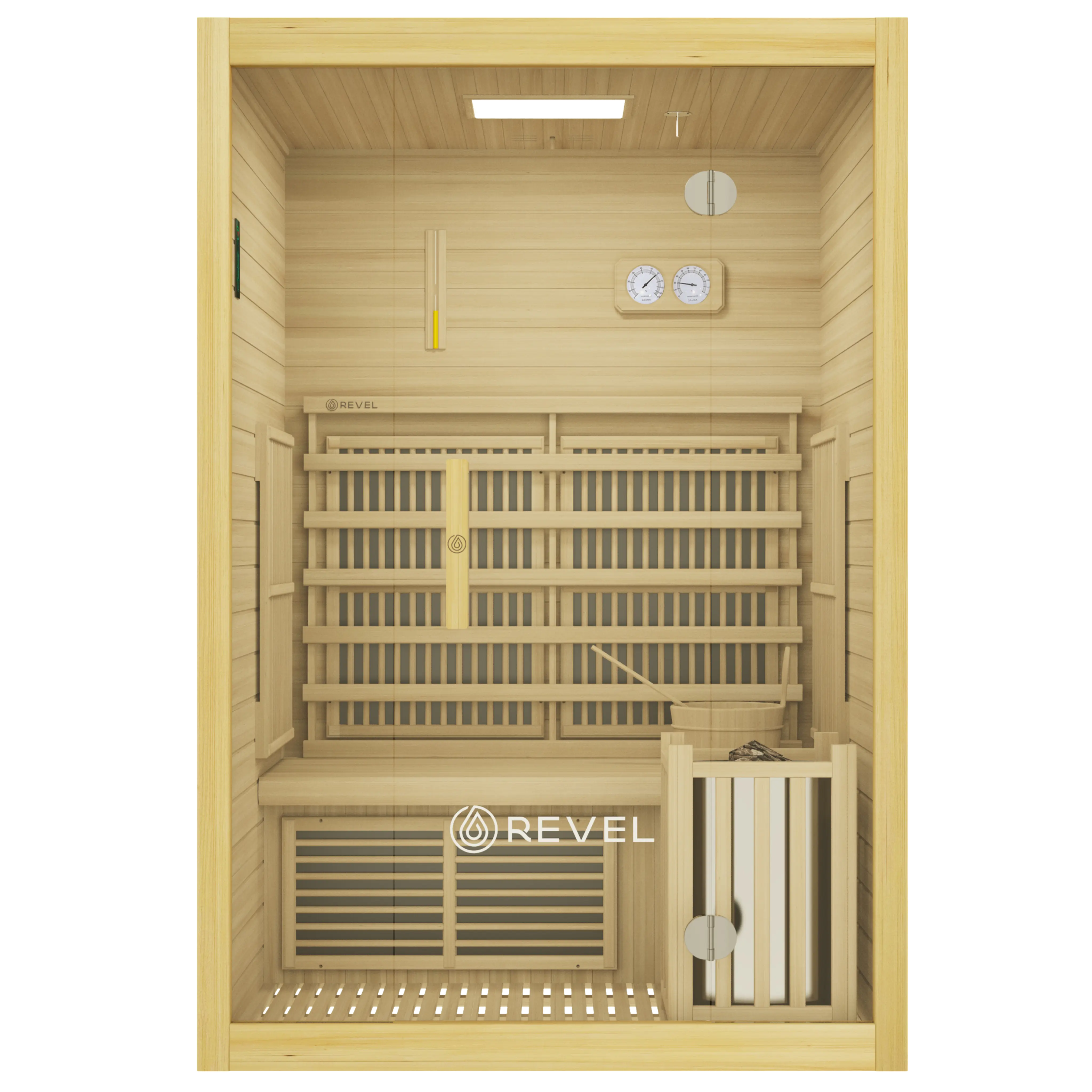 Revel NordicWave 2 Person Infrared & Traditional Hybrid Sauna Revel Saunas