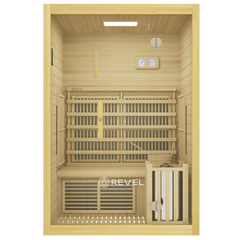 Revel NordicWave 2 Person Infrared & Traditional Hybrid Sauna Revel Saunas