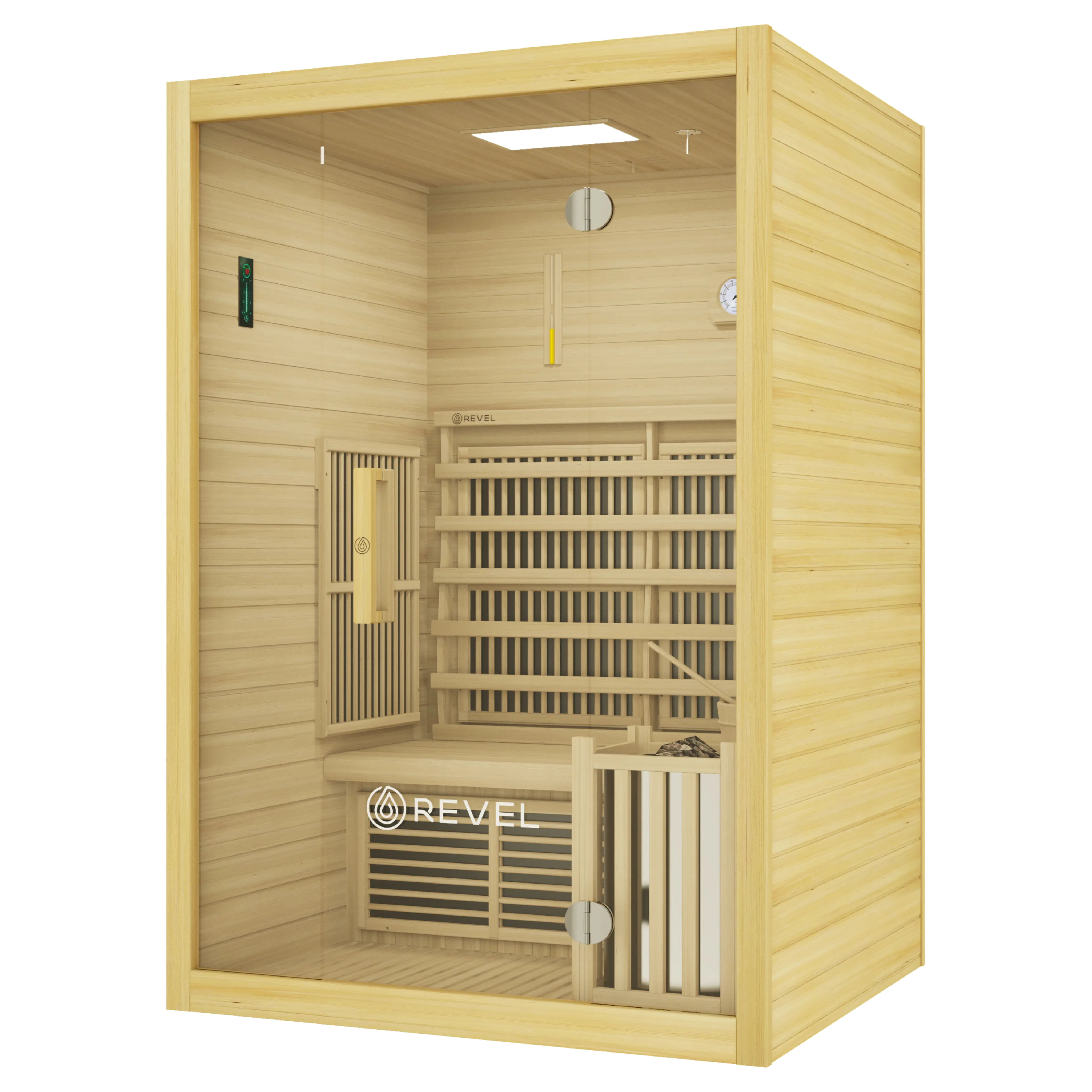 Revel NordicWave 2 Person Infrared & Traditional Hybrid Sauna Revel Saunas