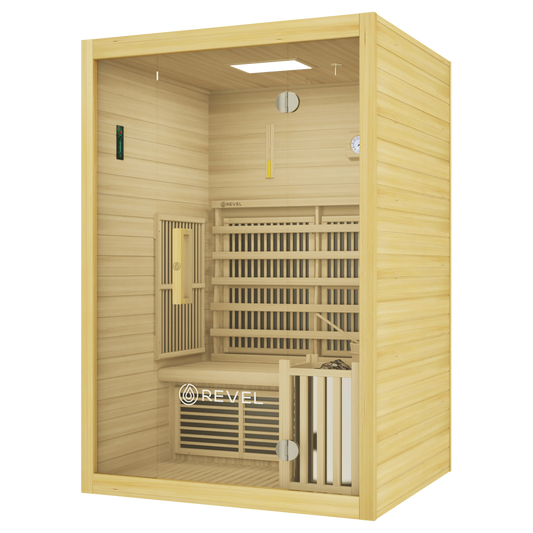 Revel NordicWave 2 Person Infrared & Traditional Hybrid Sauna Revel Saunas