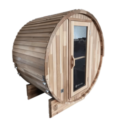 Aurora 2 Person Traditional Cedar Barrel Sauna Revel Saunas