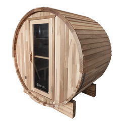 Aurora 2 Person Traditional Cedar Barrel Sauna Revel Saunas