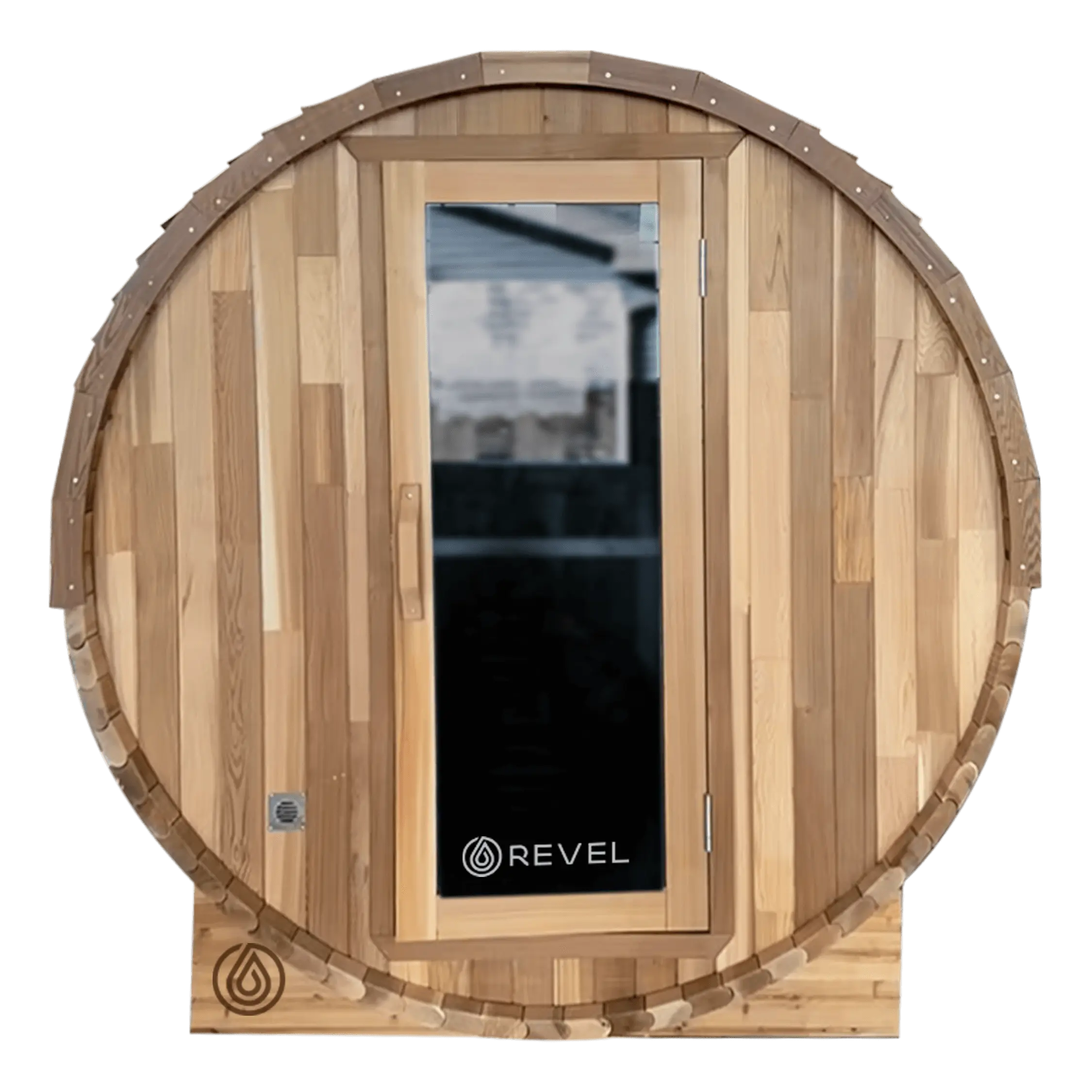 Aurora 2 Person Traditional Cedar Barrel Sauna Revel Saunas