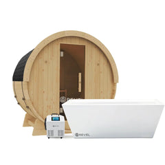 4 Eden Traditional Barrel Sauna & Edur Ice Bath Revel Saunas