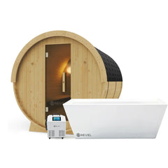 8 Eden Traditional Barrel Sauna & Edur Ice Bath Revel Saunas