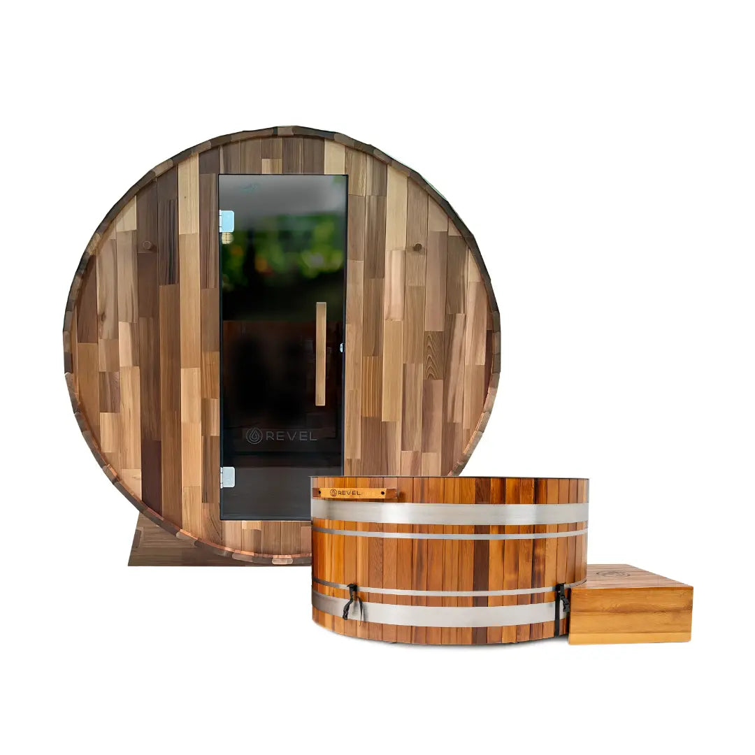 4 Edenview Barrel Sauna & Glacier Solo Revel Saunas