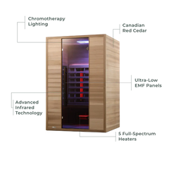 Revel Nova 2 Person Full Spectrum Infrared Cedar Sauna Revel Saunas