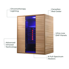 Revel Nova 3 Person Full Spectrum Infrared Cedar Sauna Revel Saunas