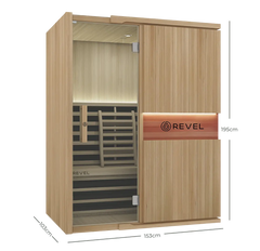 Revel Aura 3 Person Full Spectrum Infrared Sauna Revel Saunas