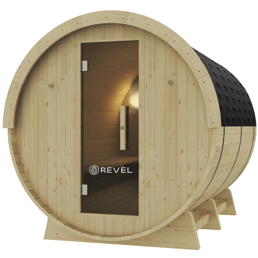 Revel Eden Pro - 8 Person Traditional Barrel Sauna Revel Saunas