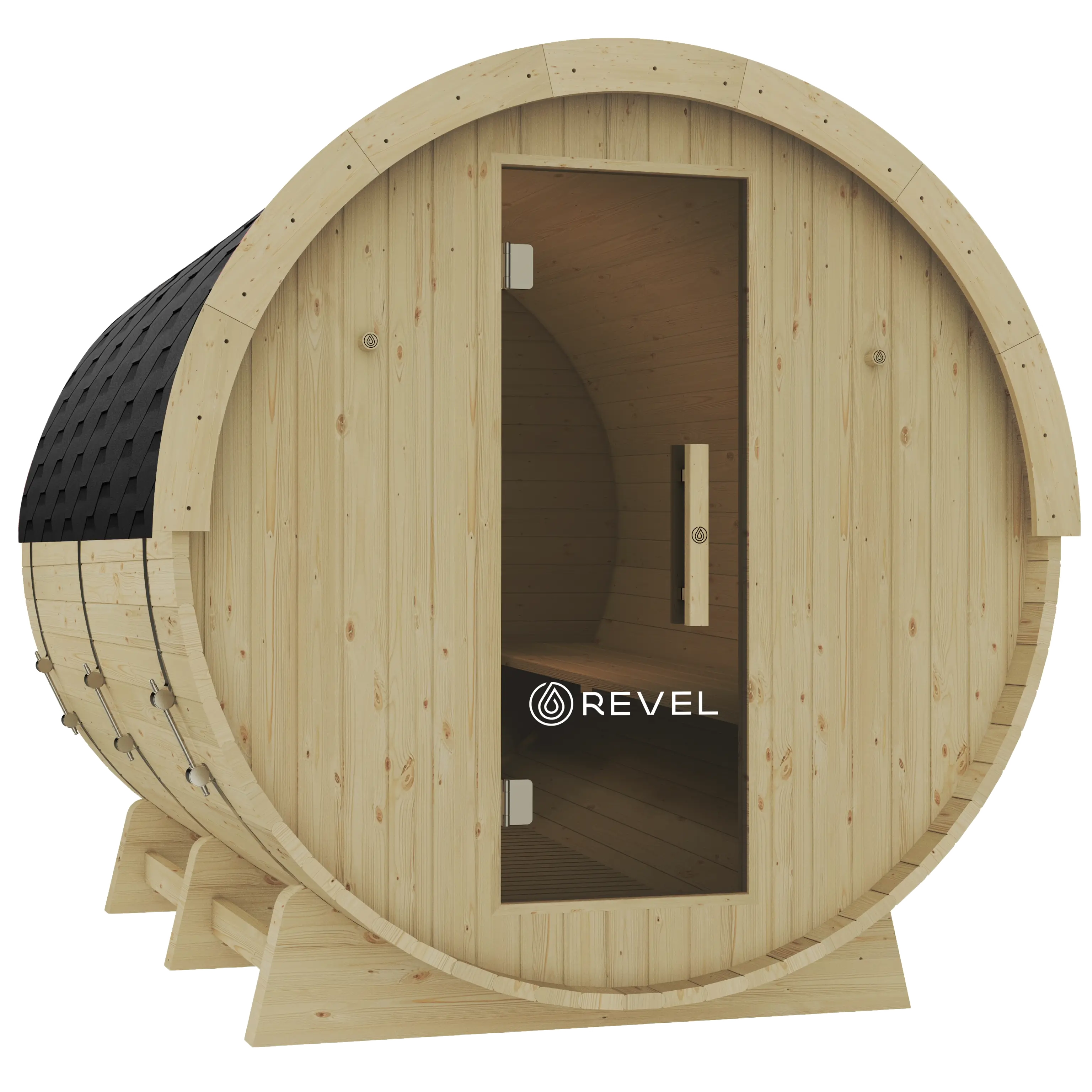 Revel Eden Pro - 8 Person Traditional Barrel Sauna Revel Saunas