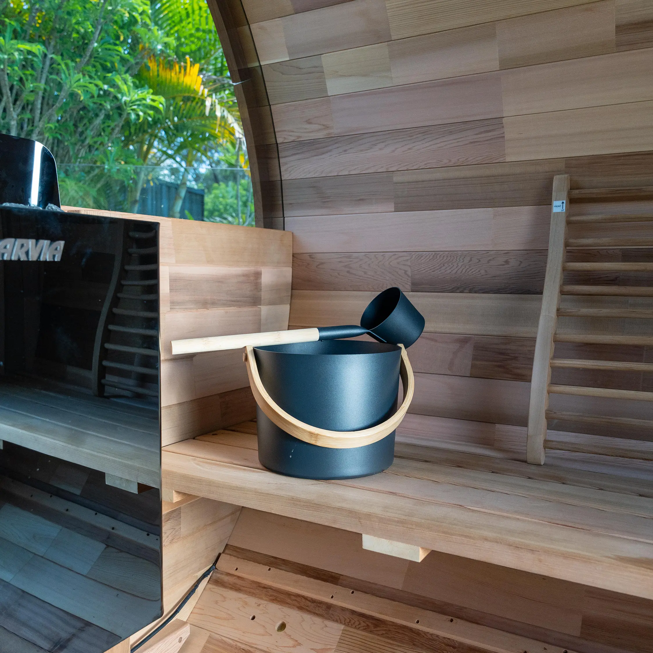 Outdoor Edenview Traditional Barrel Sauna & Arctic Ice Bath Revel Saunas