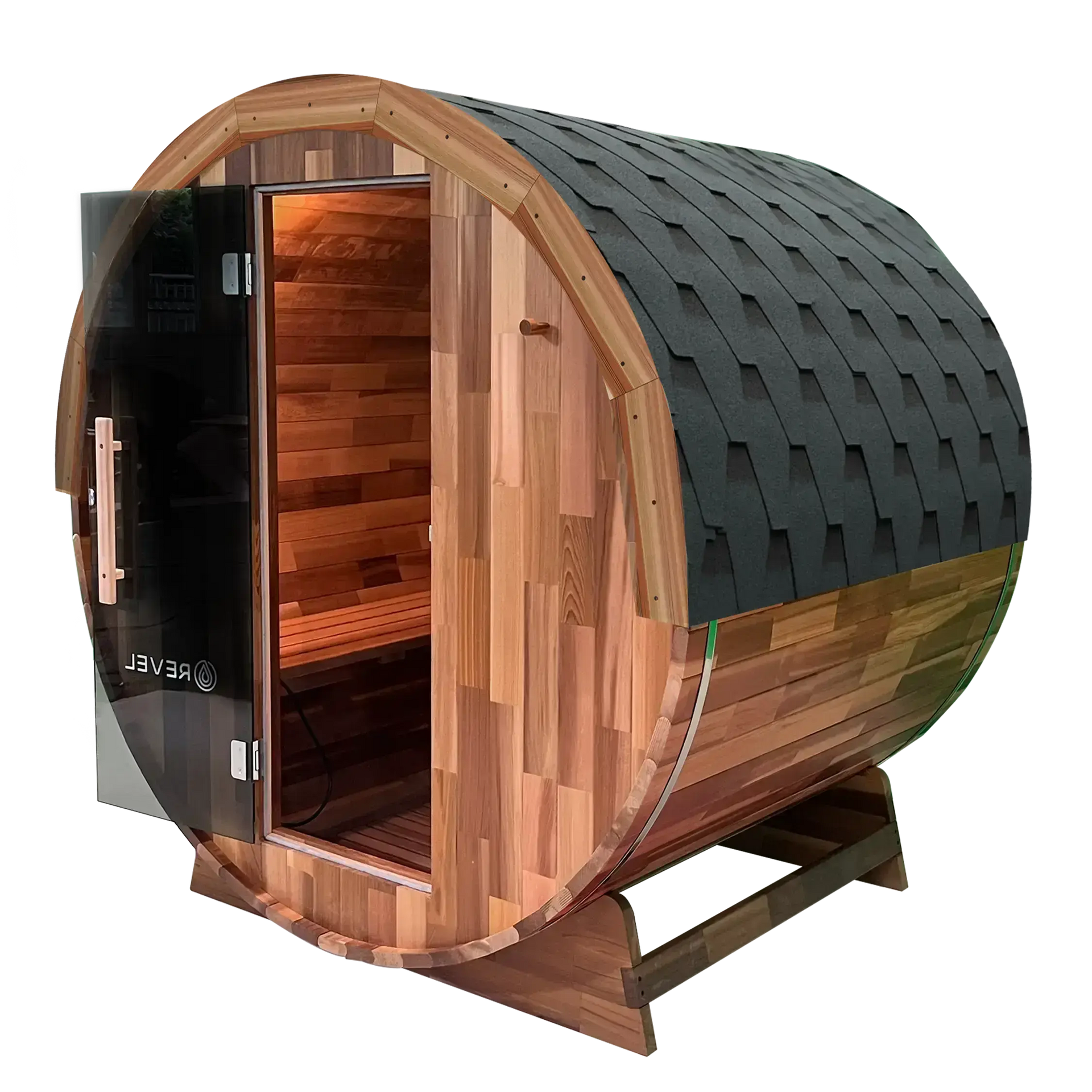 Revel Edenview - 4 Person Traditional Cedar Barrel Sauna Revel Saunas