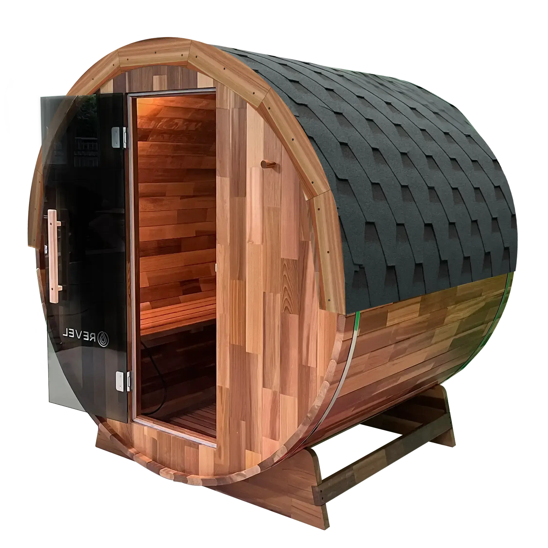 Revel Edenview - 4 Person Traditional Cedar Barrel Sauna Revel Saunas