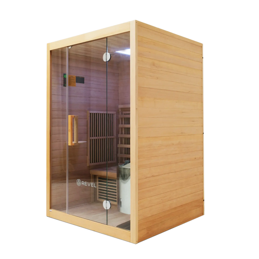 Revel NordicWave 2 Person Infrared & Traditional Hybrid Sauna Revel Saunas