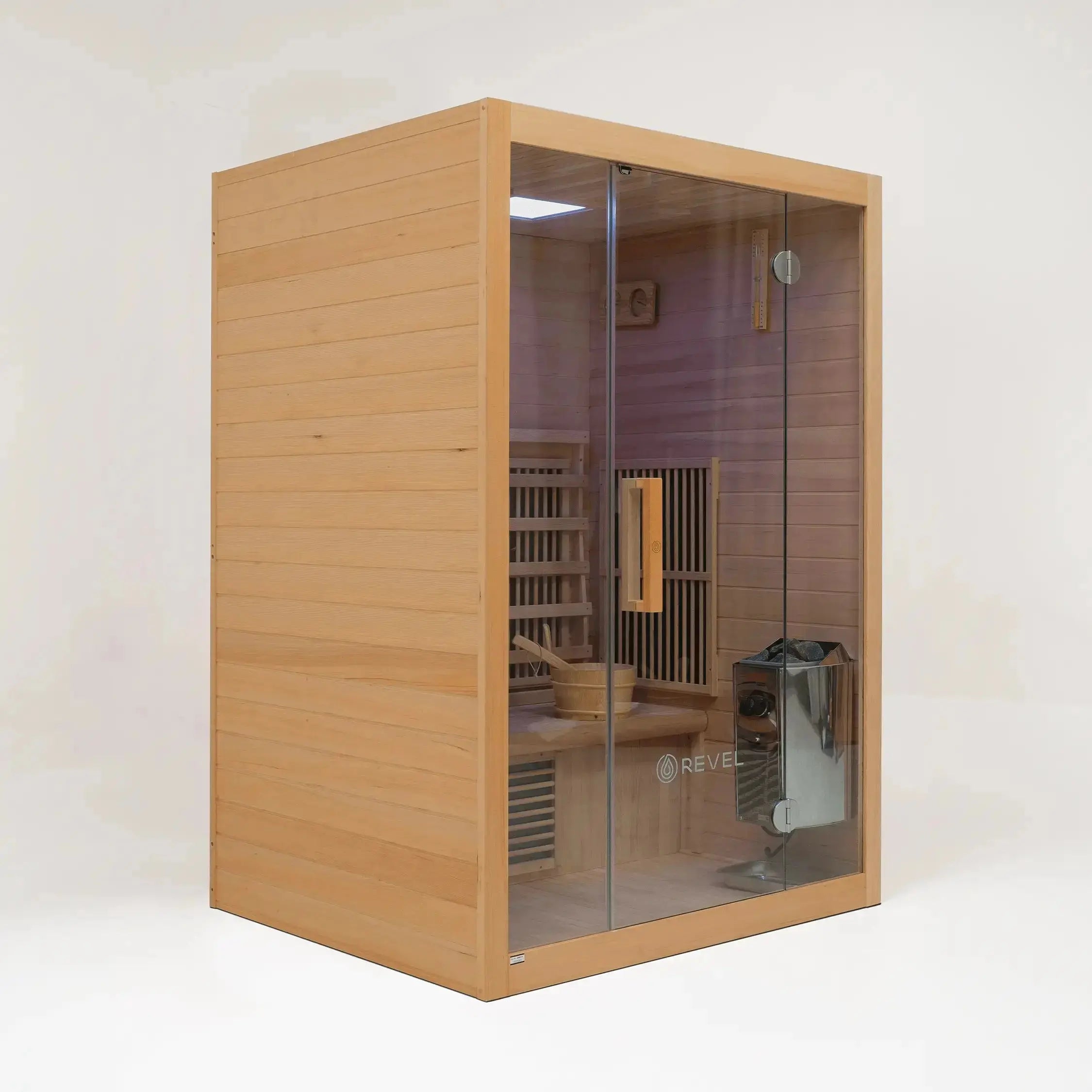 Revel NordicWave 2 Person Infrared & Traditional Hybrid Sauna Revel Saunas