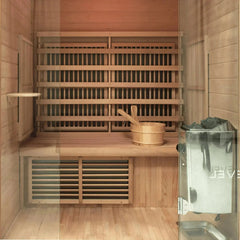 Revel NordicWave 2 Person Infrared & Traditional Hybrid Sauna Revel Saunas