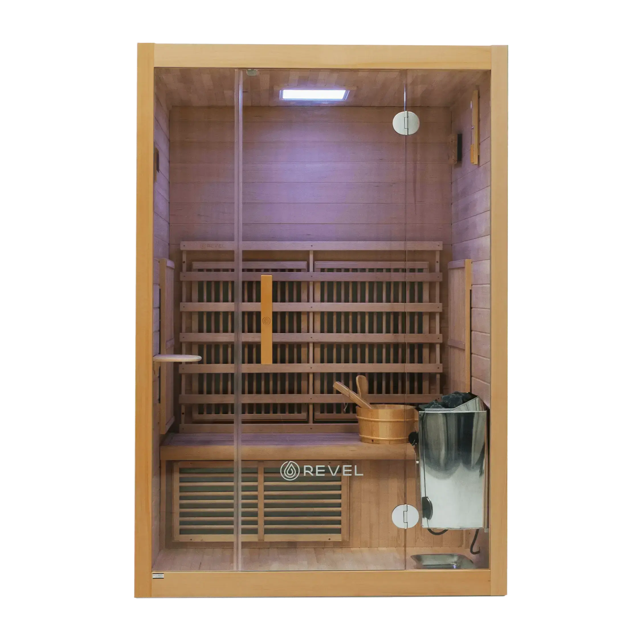 Revel NordicWave 2 Person Infrared & Traditional Hybrid Sauna Revel Saunas