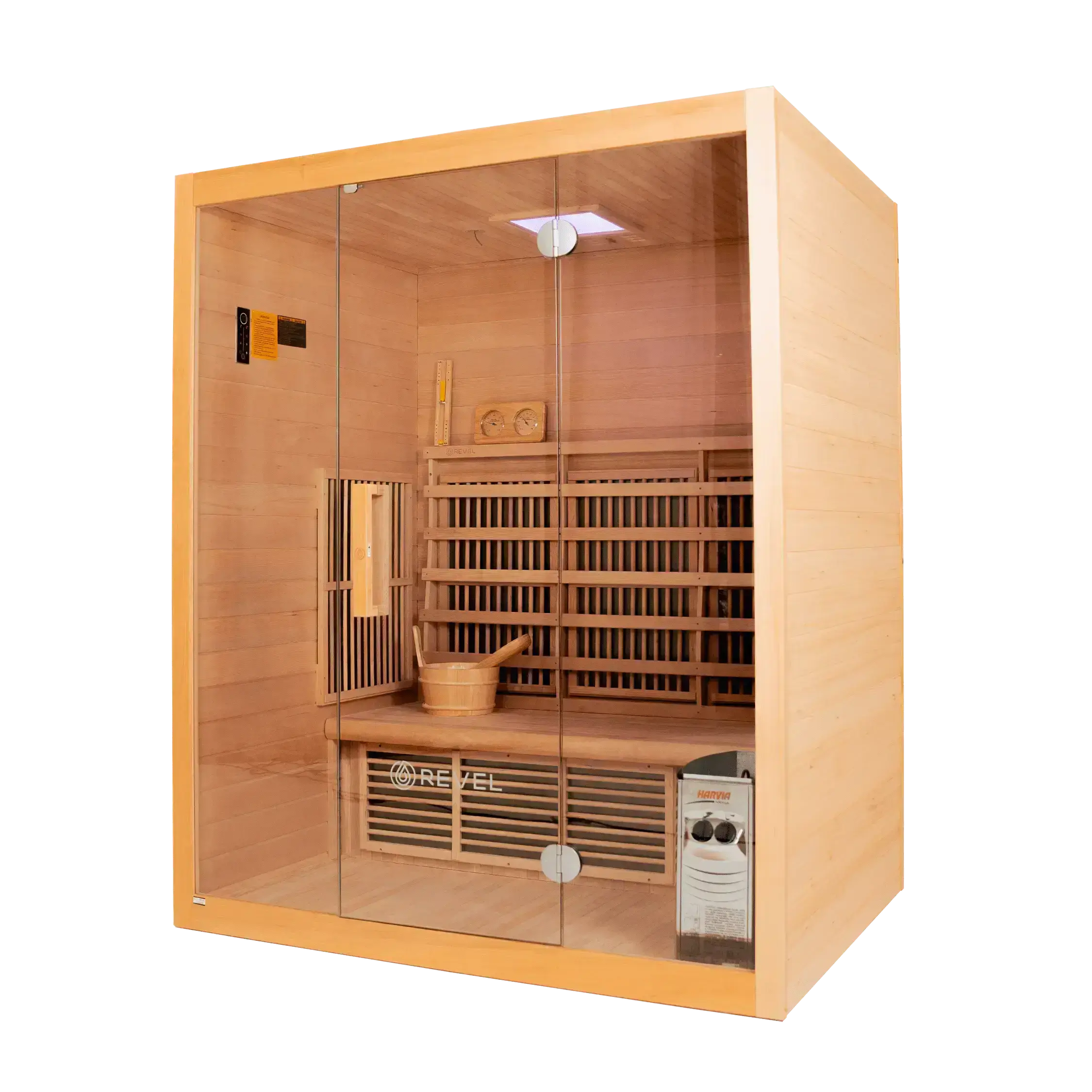 Revel NordicWave 3 Person Infrared & Traditional Hybrid Sauna Revel Saunas