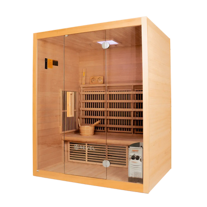 Revel NordicWave 3 Person Infrared & Traditional Hybrid Sauna Revel Saunas