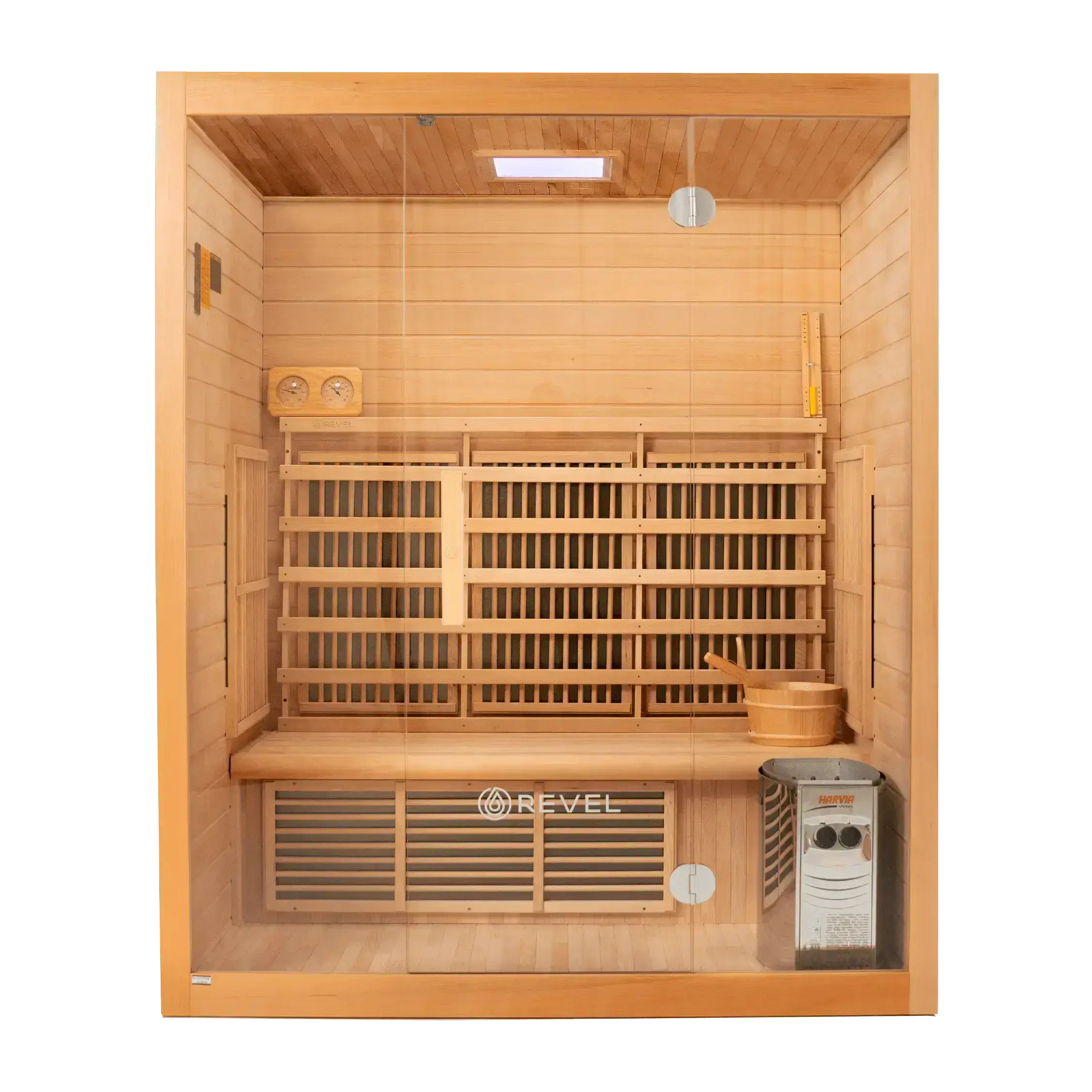 Revel NordicWave 3 Person Infrared & Traditional Hybrid Sauna Revel Saunas