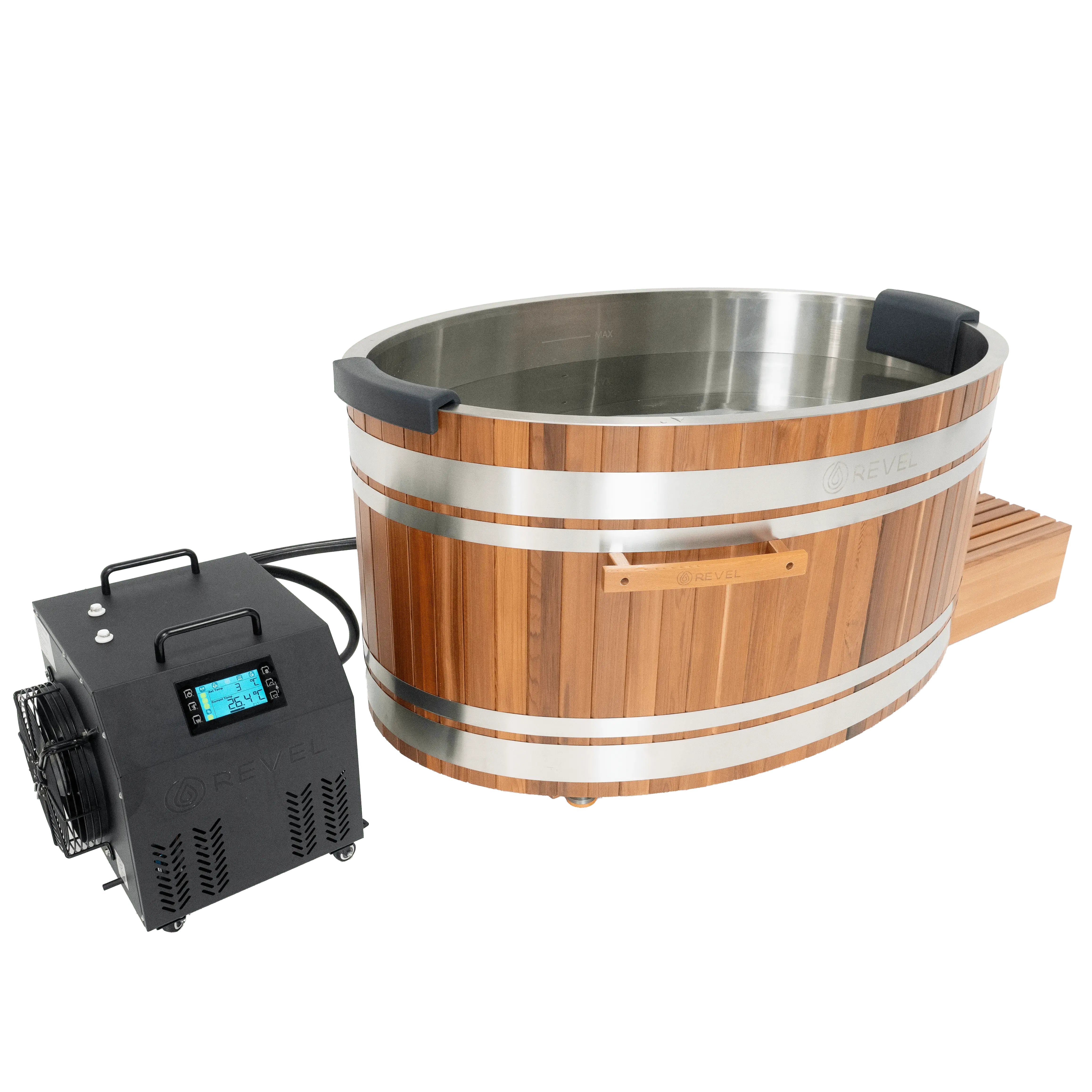 Revel Glacier Duo - Hemlock Nordic Ice Bath Revel Saunas