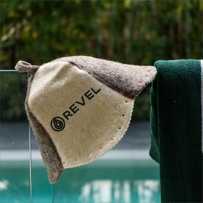Revel Sauna Hat - Premium 100% Wool Heat Shield Revel Saunas
