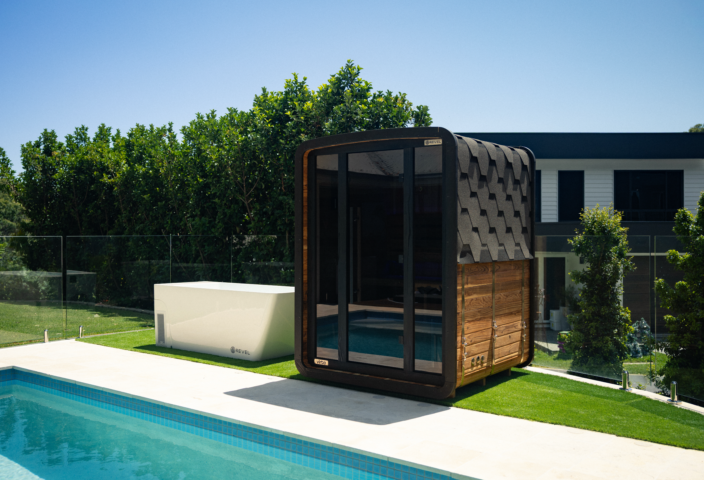 Load video: installation video for the Revel Edenview sauna