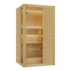 Revel Tampere 1 Person Traditional Finnish Sauna with Step Revel Saunas