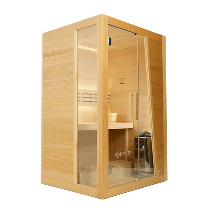 Revel Tampere 2 Person Traditional Finnish Sauna with Step Revel Saunas