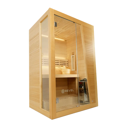 Revel Tampere 2 Person Traditional Finnish Sauna with Step Revel Saunas