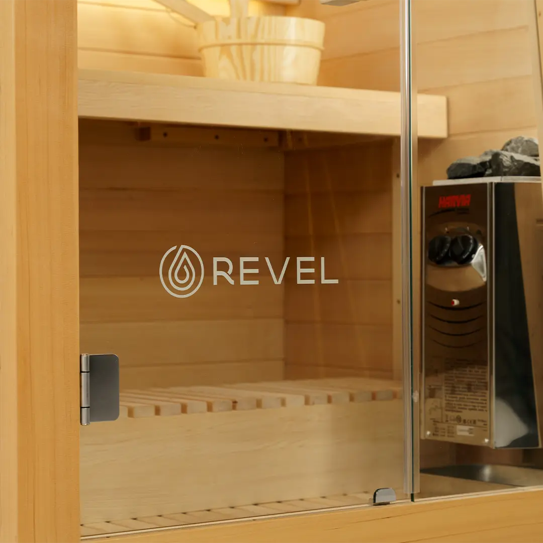 Revel Tampere 2 Person Traditional Finnish Sauna with Step Revel Saunas