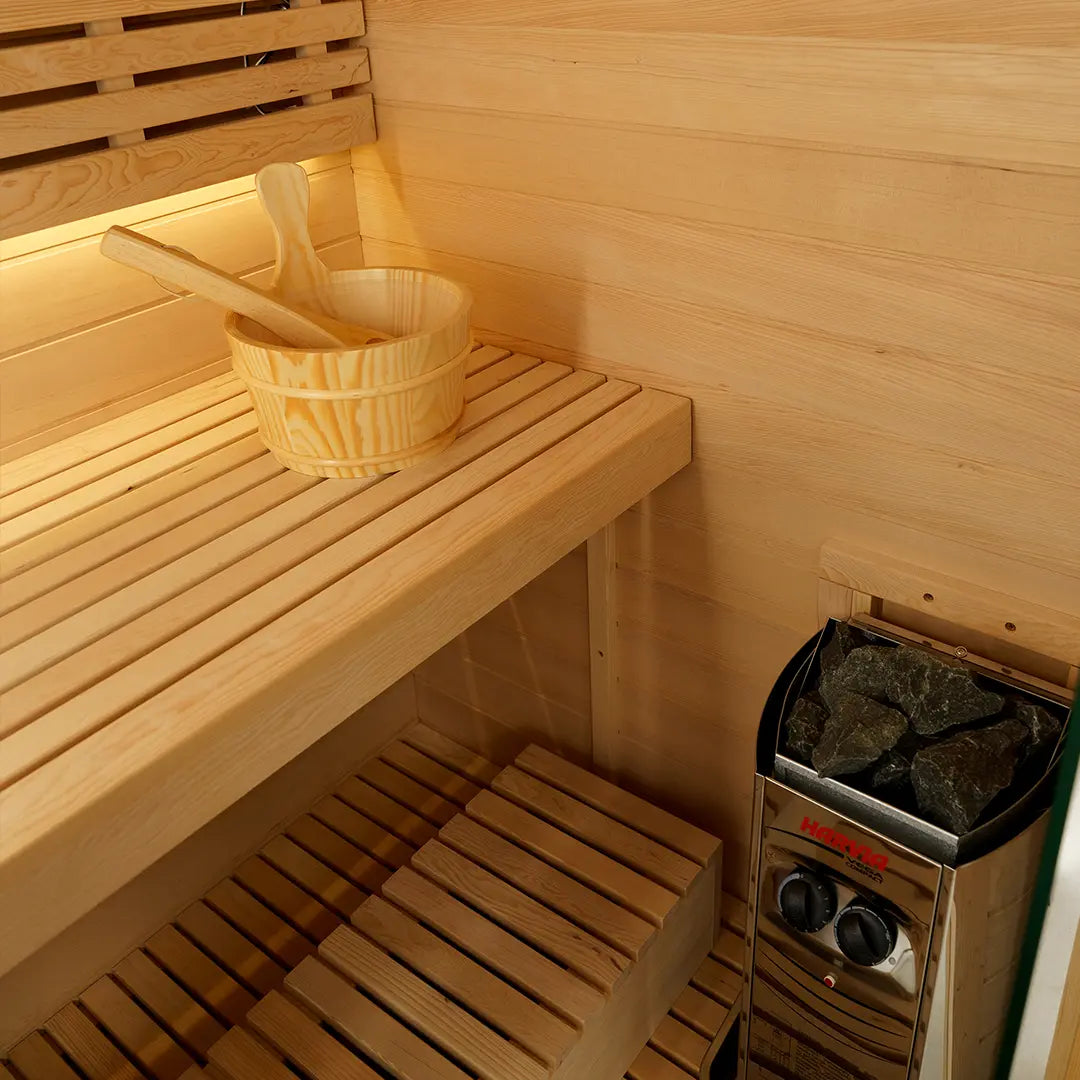 Revel Tampere 2 Person Traditional Finnish Sauna with Step Revel Saunas