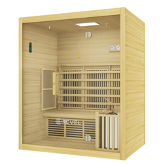 Revel NordicWave 3 Person Infrared & Traditional Hybrid Sauna Revel Saunas