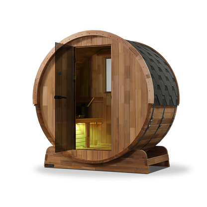 Revel Aurora - 2 Person Traditional Cedar Barrel Sauna - Next Gen (Sauna Only)