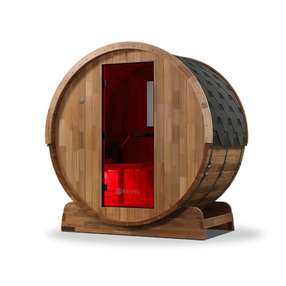 Revel Aurora - 2 Person Traditional Cedar Barrel Sauna - Next Gen (Sauna Only)