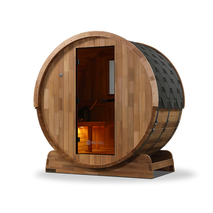 Revel Aurora - 2 Person Traditional Cedar Barrel Sauna - Next Gen (Sauna Only)