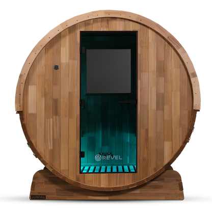 Revel Aurora - 2 Person Traditional Cedar Barrel Sauna - Next Gen (Sauna Only)