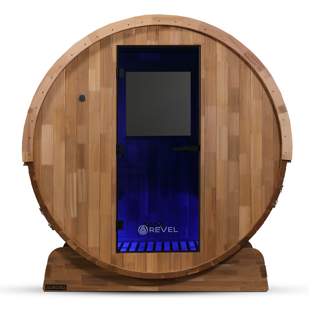Revel Aurora - 2 Person Traditional Cedar Barrel Sauna - Next Gen (Sauna Only)