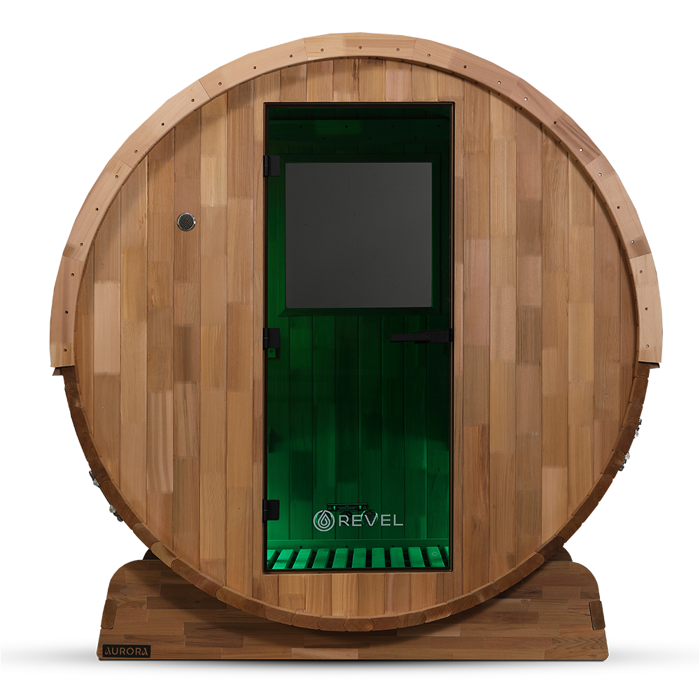 Revel Aurora - 2 Person Traditional Cedar Barrel Sauna - Next Gen (Sauna Only)