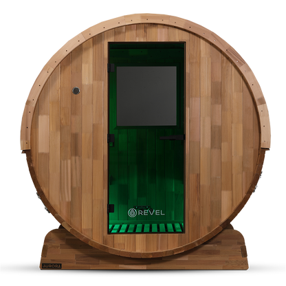 Revel Aurora - 2 Person Traditional Cedar Barrel Sauna - Next Gen (Sauna Only)