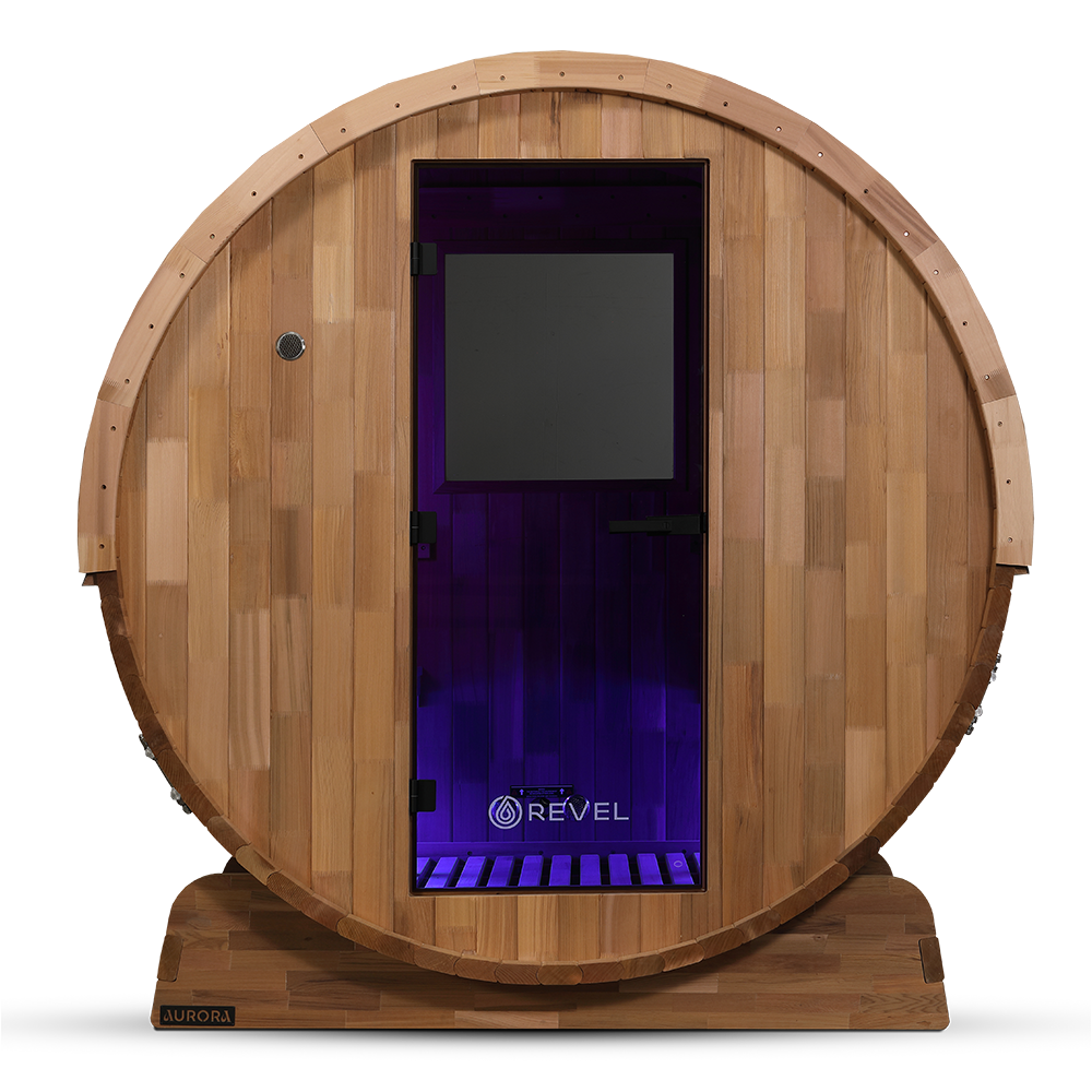 Revel Aurora - 2 Person Traditional Cedar Barrel Sauna - Next Gen (Sauna Only)