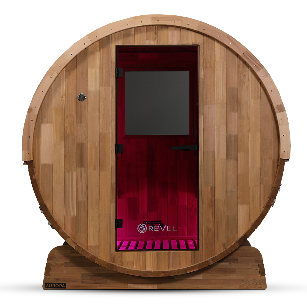 Revel Aurora - 2 Person Traditional Cedar Barrel Sauna - Next Gen (Sauna Only)
